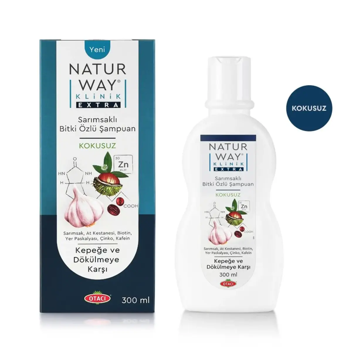 OTACI NATURWAY KLINIK EXTRA YOGUN KEPEK VE DOKULMEYE KARSI SARIMSAKLI SAMPUAN 300 ml