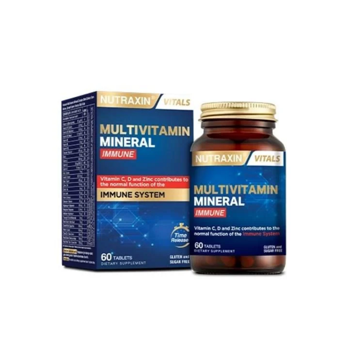 NUTRAXIN MULTIVITAMIN/MINERAL IMMUNE TAKVIYE EDICI GIDA 60 tablet