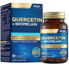 NUTRAXIN PLUS QUERCETIN + BROMELAIN ICEREN TAKVIYE EDICI GIDA TABLET 30 tablet