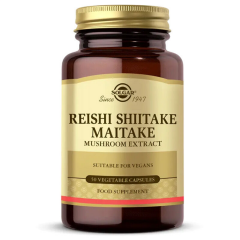 SOLGAR REISHI SHIITAKE MAITAKE MUSHROOM EXTRACT KAPSUL 50 kapsül