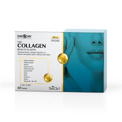 DAY2DAY THE COLLAGEN BEAUTY ELASTIN HIDROLIZE ELASTIN, KOLLAJEN PEPTITLERI VE VITAMIN KOMPLEKS ICEREN TAKVIYE EDICI GIDA 500 mg 30 tablet